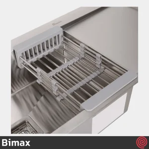 سینک ظرفشویی بیمکث مدل Bimax 4102-50 | تک لگنه فلاش مونت باکسی توکار