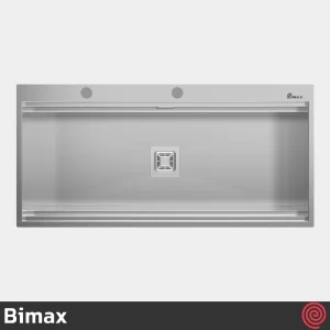 سینک ظرفشویی بیمکث مدل Bimax 774-50 | تک لگنه فلاش مونت باکسی توکار