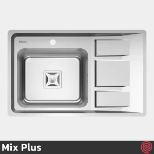 سینک ظرفشویی میکس پلاس مدل Mix Plus 6042-S45-50 | تک لگنه فانتزی توکار