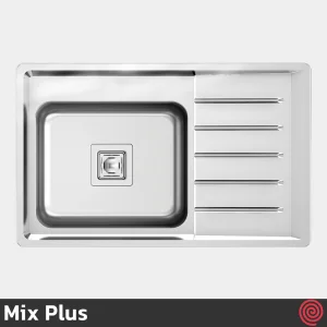 سینک ظرفشویی میکس پلاس مدل Mix Plus 6072-S45-50 | تک لگنه فانتزی توکار
