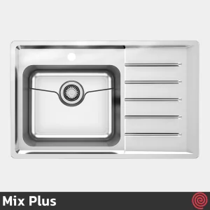 سینک ظرفشویی میکس پلاس مدل Mix Plus 6072-P45-50 | تک لگنه فانتزی توکار