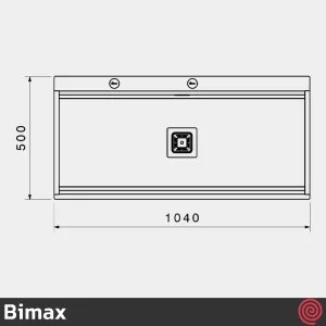 سینک ظرفشویی بیمکث مدل Bimax 774-V3-50 | تک لگنه فلاش مونت باکسی توکار