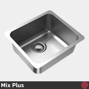 سینک ظرفشویی میکس پلاس مدل Mix Plus DLP45-35 | یک لگنه زیرکابینتی