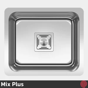 سینک ظرفشویی میکس پلاس مدل Mix Plus DMS45-34 | یک لگنه زیرکابینتی