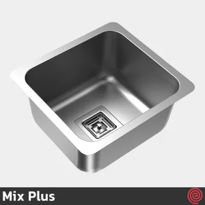 سینک ظرفشویی میکس پلاس مدل Mix Plus DMS45-34 | یک لگنه زیرکابینتی