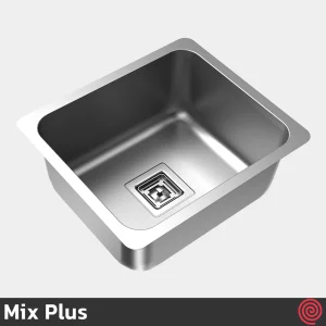 سینک ظرفشویی میکس پلاس مدل Mix Plus DLS45-35 | یک لگنه زیرکابینتی