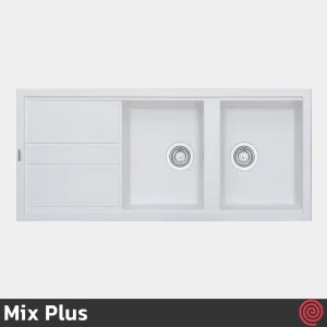 سینک ظرفشویی میکس پلاس مدل Mix Plus SG 102-50 | دو لگنه گرانیتی توکار