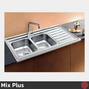 سینک ظرفشویی میکس پلاس مدل Mix Plus 9072-P-60 | دو لگنه فانتزی روکار