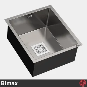 سینک ظرفشویی بیمکث مدل Bimax 726-44 | تک لگنه زیرکابینتی باکسی توکار