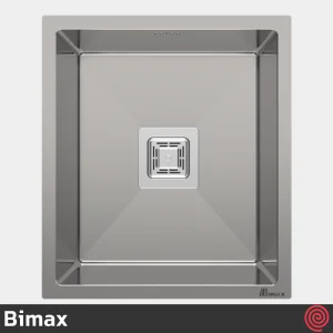 سینک ظرفشویی بیمکث مدل Bimax 726-44 | تک لگنه زیرکابینتی باکسی توکار
