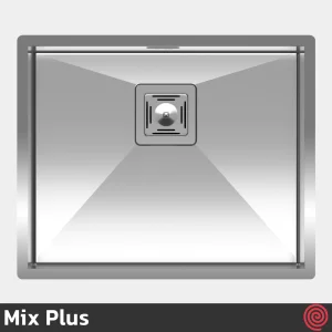 سینک ظرفشویی میکس پلاس مدل Mix Plus A-4050-45 | تک لگنه فلاش مونت باکسی توکار