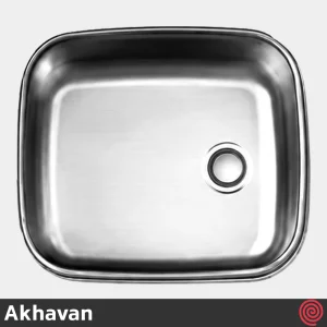 سینک ظرفشویی اخوان مدل Akhavan S1-50 | تک لگنه صنعتی توکار