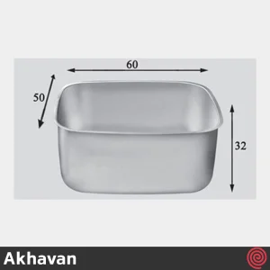 سینک ظرفشویی اخوان مدل Akhavan S1-50 | تک لگنه صنعتی توکار