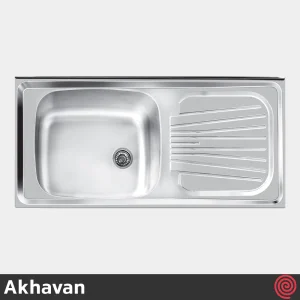 سینک ظرفشویی اخوان مدل Akhavan S3-60 | تک لگنه صنعتی روکار