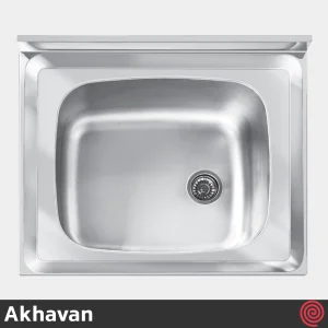 سینک ظرفشویی اخوان مدل Akhavan S14-65 | تک لگنه صنعتی روکار