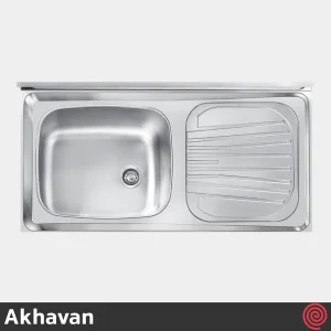 سینک ظرفشویی اخوان مدل Akhavan S15-65 | تک لگنه صنعتی روکار