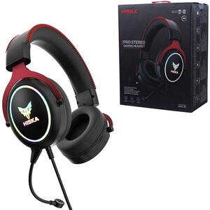 هدفون و هدست گیمینگ سیمی هیسکا مدل HISKA GHR-05 | با نورپردازی RGB