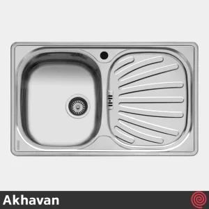 سینک ظرفشویی اخوان مدل Akhavan 14-50 | تک لگنه فانتزی توکار
