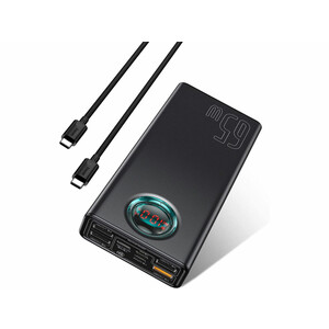 خرید پاوربانک فست شارژ ۳۰۰۰۰ با توان 65 وات بیسوس Baseus Amblight Digital Display Power Bank 65W PPLG-A01