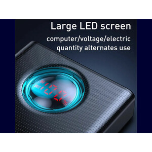 پاوربانک فست شارژ ۳۰۰۰۰ با توان 65 وات بیسوس Baseus Amblight Digital Display Power Bank 65W PPLG-A01