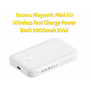 پاوربانک مغناطیسی فست شارژ 20 وات 6000 میلی‌آمپرساعت بیسوس P10059003112
