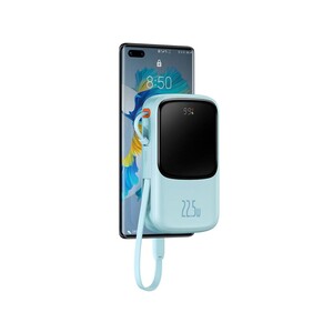 پاوربانک شارژر سریع 22.5 وات به همراه کابل تایپ‌سی 0.5 متری 10000 بیسوس Baseus Qpow Pro Fast Charge Power Bank PPQD020101