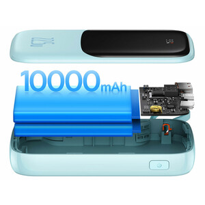 پاوربانک شارژر سریع 22.5 وات به همراه کابل تایپ‌سی 0.5 متری 10000 بیسوس Baseus Qpow Pro Fast Charge Power Bank PPQD020101