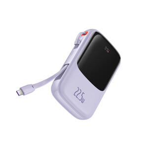 پاوربانک شارژر سریع 22.5 وات به همراه کابل تایپ‌سی 0.5 متری 10000 بیسوس Baseus Qpow Pro Fast Charge Power Bank PPQD020101