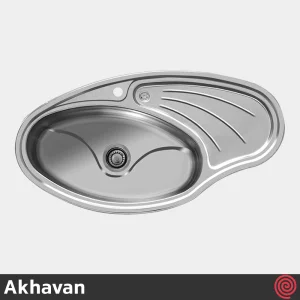 سینک ظرفشویی اخوان مدل Akhavan 108-52 | تک لگنه فانتزی توکار