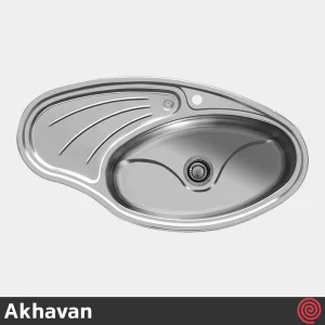 سینک ظرفشویی اخوان مدل Akhavan 108-52 | تک لگنه فانتزی توکار