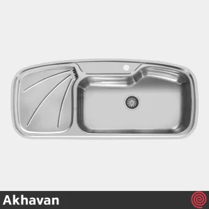 سینک ظرفشویی اخوان مدل Akhavan 130-50 | تک لگنه فانتزی توکار