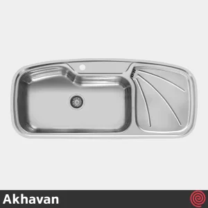 سینک ظرفشویی اخوان مدل Akhavan 130-50 | تک لگنه فانتزی توکار