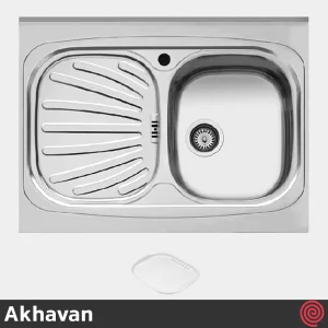 سینک ظرفشویی اخوان مدل Akhavan 31-60 | تک لگنه فانتزی روکار