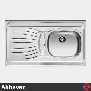 سینک ظرفشویی اخوان مدل Akhavan 37-50 | تک لگنه نیمه فانتزی روکار