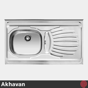 سینک ظرفشویی اخوان مدل Akhavan 37-50 | تک لگنه نیمه فانتزی روکار
