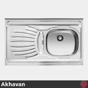 سینک ظرفشویی اخوان مدل Akhavan 38-60 | تک لگنه نیمه فانتزی روکار