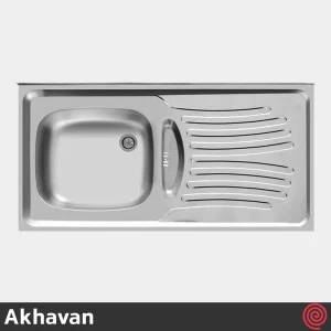 سینک ظرفشویی اخوان مدل Akhavan 123-50 | تک لگنه نیمه فانتزی روکار