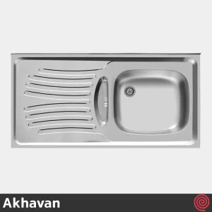 سینک ظرفشویی اخوان مدل Akhavan 123-50 | تک لگنه نیمه فانتزی روکار