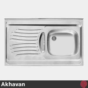 سینک ظرفشویی اخوان مدل Akhavan 125-60 | تک لگنه نیمه فانتزی روکار