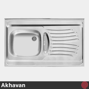سینک ظرفشویی اخوان مدل Akhavan 125-60 | تک لگنه نیمه فانتزی روکار