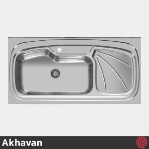 سینک ظرفشویی اخوان مدل Akhavan 134-60 | تک لگنه فانتزی روکار