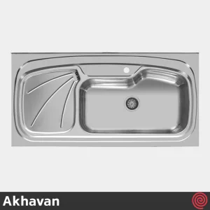 سینک ظرفشویی اخوان مدل Akhavan 134-60 | تک لگنه فانتزی روکار