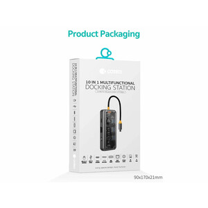 هاب 10 پورت تایپ سی کوتسی Coteci 10 in1 Multifunctional Docking Station 16013