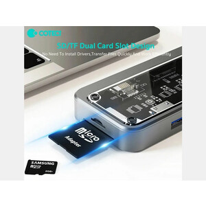 قیمت هاب 10 پورت تایپ سی کوتسی Coteci 10 in1 Multifunctional Docking Station 16013