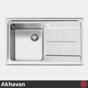 سینک ظرفشویی اخوان مدل Akhavan 312-51 | تک لگنه باکسی توکار