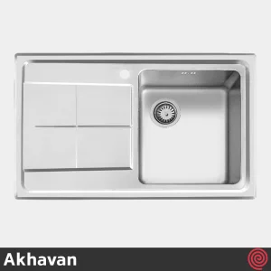 سینک ظرفشویی اخوان مدل Akhavan 312-51 | تک لگنه باکسی توکار