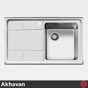 سینک ظرفشویی اخوان مدل Akhavan 314-51 | تک لگنه باکسی توکار