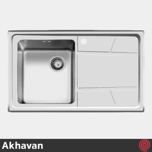 سینک ظرفشویی اخوان مدل Akhavan 314-51 | تک لگنه باکسی توکار