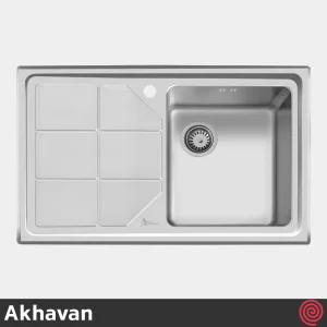سینک ظرفشویی اخوان مدل Akhavan 316-51 | تک لگنه باکسی توکار