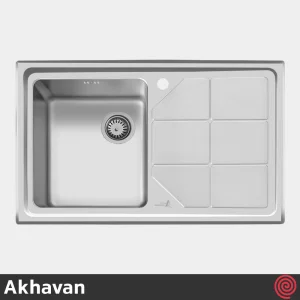 سینک ظرفشویی اخوان مدل Akhavan 316-51 | تک لگنه باکسی توکار